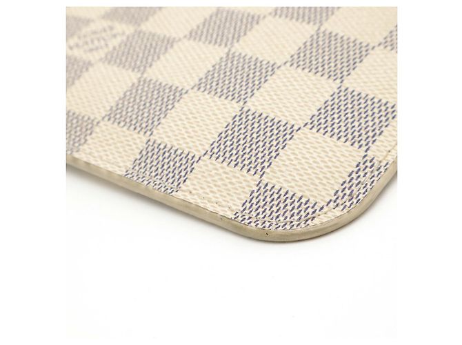 Pochette Neverfull Damier Azur di Louis Vuitton Marrone Beige - vista 3