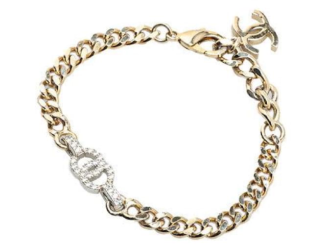 Timeless Bracciale in strass Chanel Coco Mark Argento Metallico - vista 2