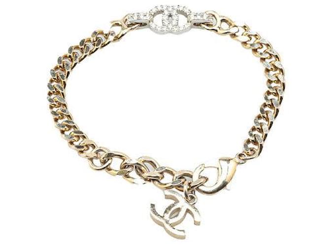 Timeless Bracciale in strass Chanel Coco Mark Argento Metallico - vista 3