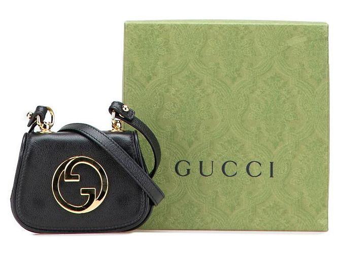Borsa a Spalla in Pelle Gucci Blondie Nero - vista 10