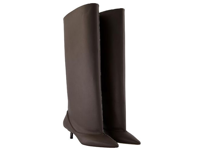 Tourni H Boots - Jacquemus - Leather - Brown - view 2