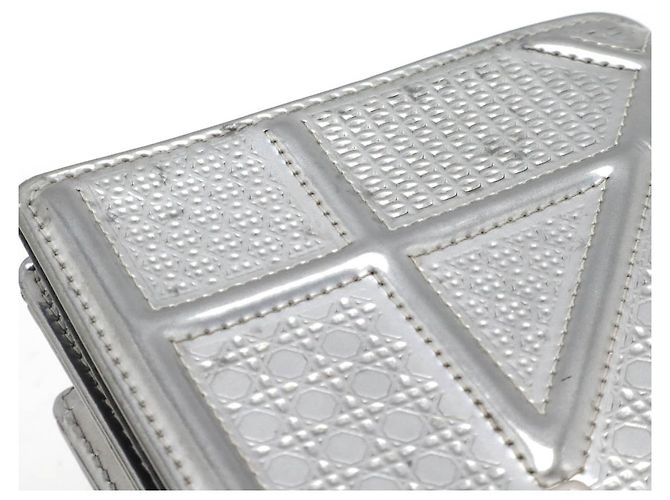 Cartera de cadena Diorama de cuero patentado Plata Metálico - vista 4