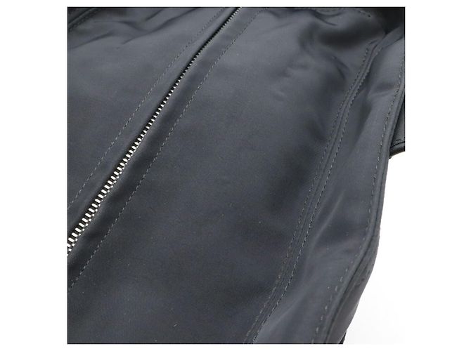 Hermès Acapulco Nylon-Leder Tote Bag Schwarz - Ansicht 5