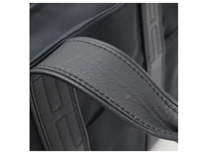 Hermès Acapulco Nylon-Leder Tote Bag Schwarz - Ansicht 6
