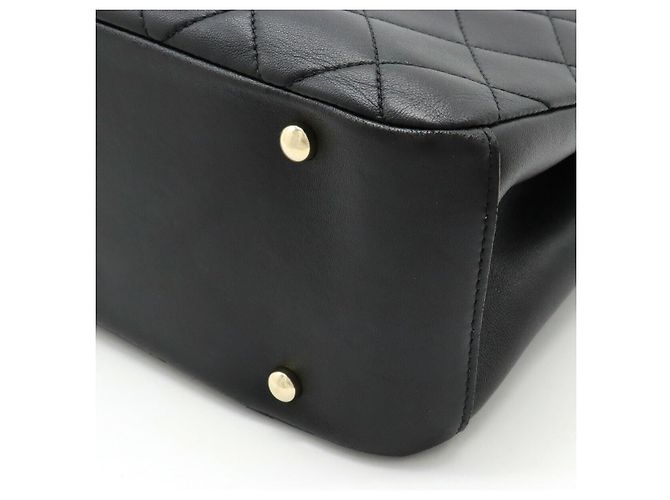 Chanel Matelassé Coco Mark Lederhandtasche Schwarz - Ansicht 3