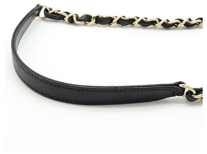 Chanel Matelassé Coco Mark Lederhandtasche Schwarz - Ansicht 7