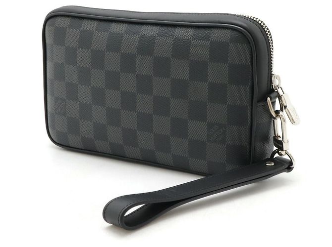 Clutch Alpha Damier Graphite Louis Vuitton Nero - vista 2
