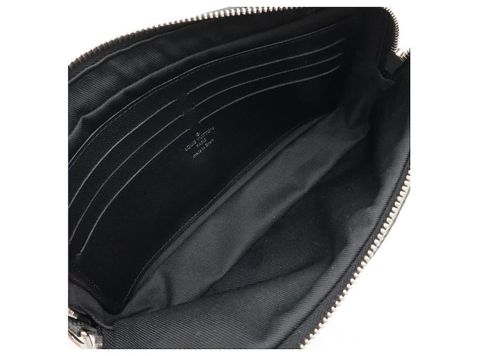 Clutch Alpha Damier Graphite Louis Vuitton Nero - vista 6