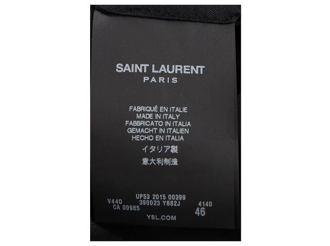 Saint Laurent Single-Breasted Blazer in Navy Blue Wool - view 5