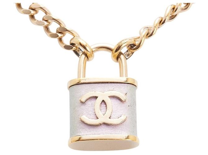 Timeless Collana Cadena Chanel Coco Mark D'oro Metallico - vista 2