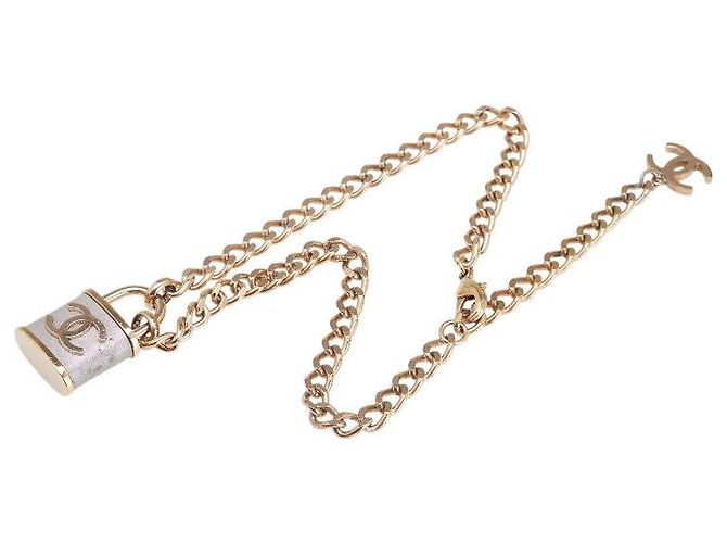 Timeless Collana Cadena Chanel Coco Mark D'oro Metallico - vista 4