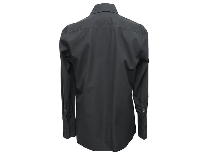 Camicia Button Up Tod's in Cotone Nero - vista 3