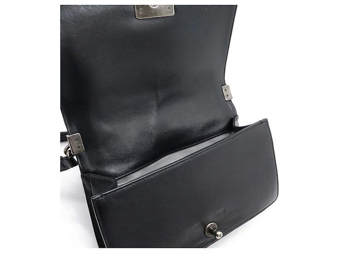 Borsa a Spalla in Pelle Wild Stitch Boy 25 di Chanel Nero - vista 4