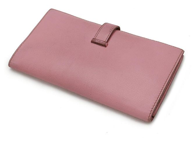 Hermès Béarn Leder Langbörse Pink - Ansicht 2
