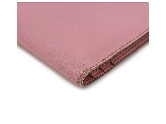 Hermès Béarn Leder Langbörse Pink - Ansicht 3