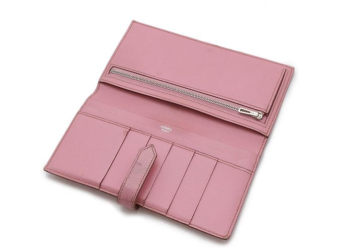 Hermès Béarn Leder Langbörse Pink - Ansicht 5
