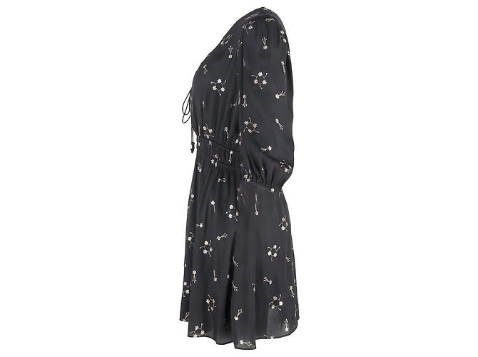 Mini-Kleid aus schwarzem Polyester mit Pailletten von Maje - Ansicht 2