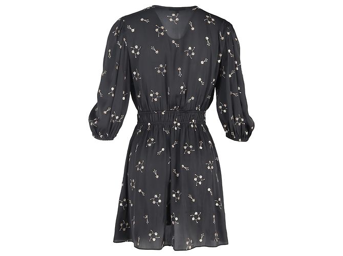 Mini-Kleid aus schwarzem Polyester mit Pailletten von Maje - Ansicht 3
