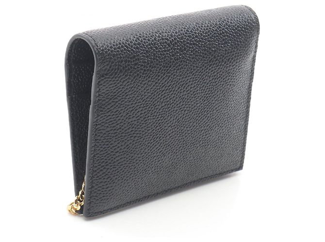 Funda de cuero para tarjetas Thom Browne Negra - vista 5