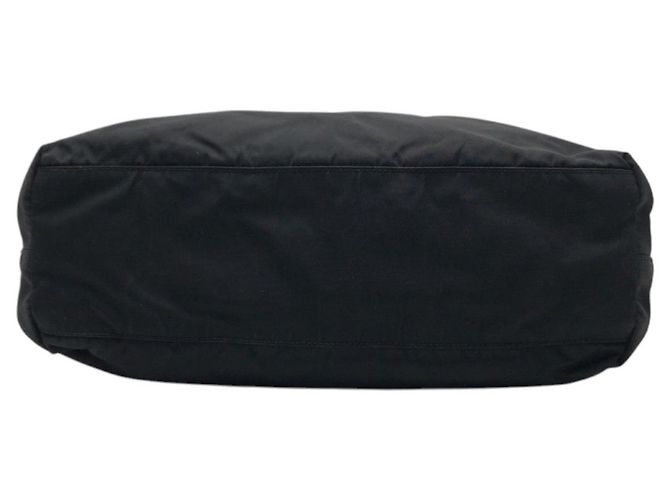 Bolso tote de nylon tessuto con logo triangular Prada Negro - vista 10