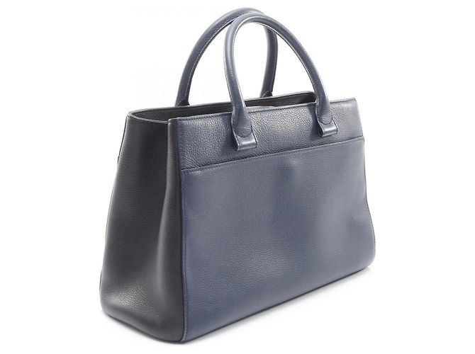 Chanel Leder Neo Executive Tote Bag Blau - Ansicht 3