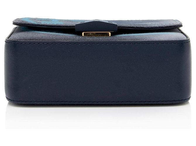 Borsa a spalla piccola 4G in tela effetto graffiti Givenchy x Chito Blu - vista 4