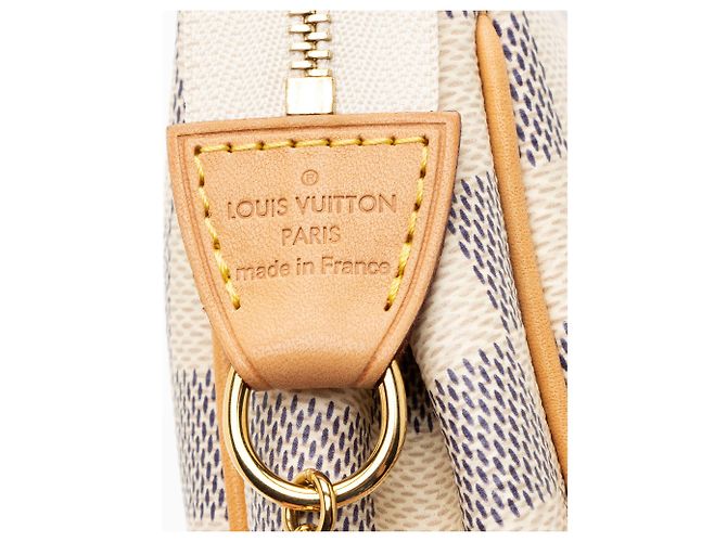 Clutch Eva Damier Azur Louis Vuitton Blu - vista 8