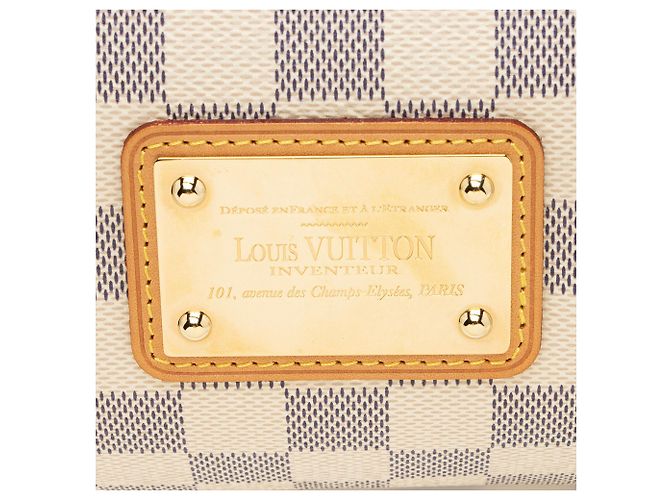 Clutch Eva Damier Azur Louis Vuitton Blu - vista 9