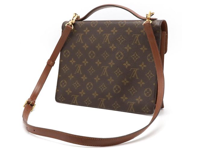 Bolso Monceau 28 Monograma Louis Vuitton Castaño - vista 2