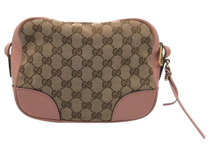 Borsa a Spalla in Tela GG e Pelle Gucci Rosa - vista 2