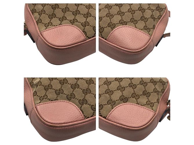 Borsa a Spalla in Tela GG e Pelle Gucci Rosa - vista 3