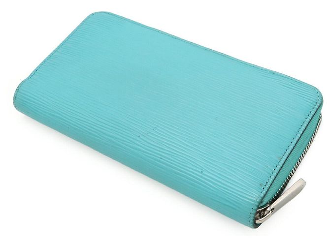 Carteira Zippy em couro Epi esmeralda Louis Vuitton Azul - vista 2