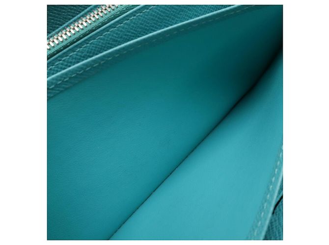 Carteira Zippy em couro Epi esmeralda Louis Vuitton Azul - vista 6