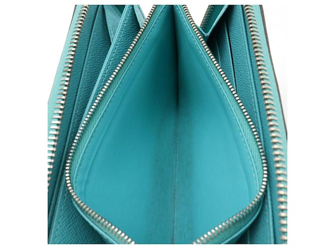 Carteira Zippy em couro Epi esmeralda Louis Vuitton Azul - vista 7