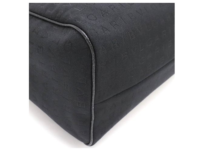 Bulgari Bvlgari Logo Mania Canvas-Leder-Shopper Schwarz - Ansicht 3