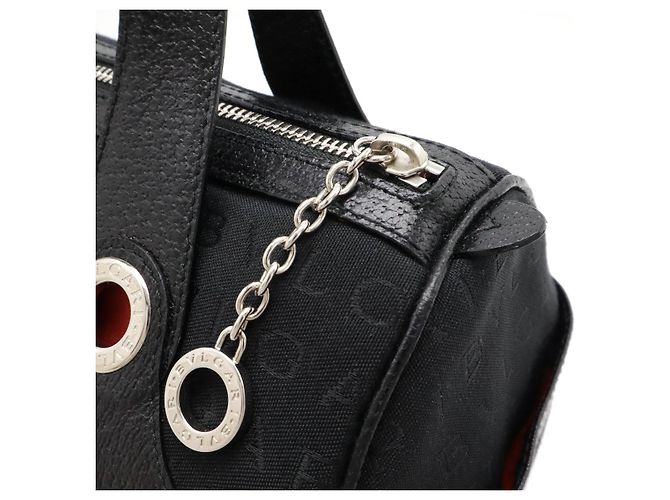 Bulgari Bvlgari Logo Mania Canvas-Leder-Shopper Schwarz - Ansicht 4