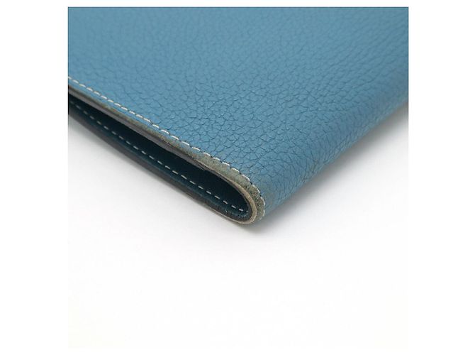 Portafoglio Bifold Hermès Dogon Duo GM Blu - vista 3