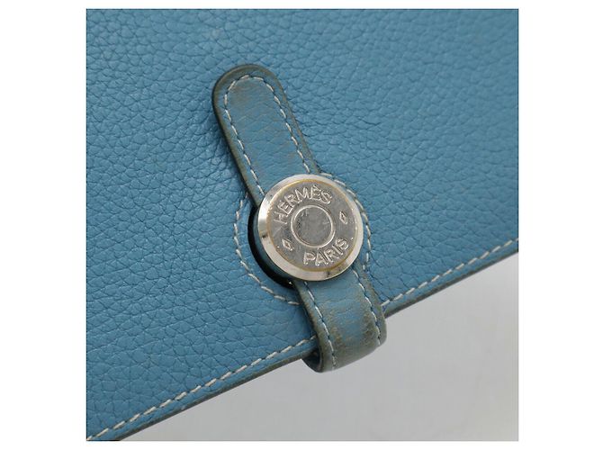 Portafoglio Bifold Hermès Dogon Duo GM Blu - vista 4