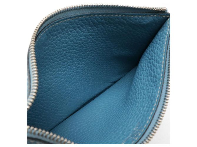 Portafoglio Bifold Hermès Dogon Duo GM Blu - vista 8