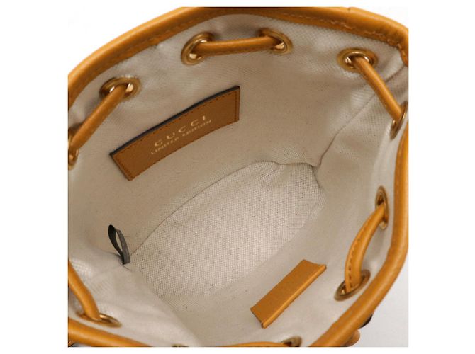 Mini borsa a secchiello Ophidia KAI GG Supreme di Gucci Marrone Beige - vista 5