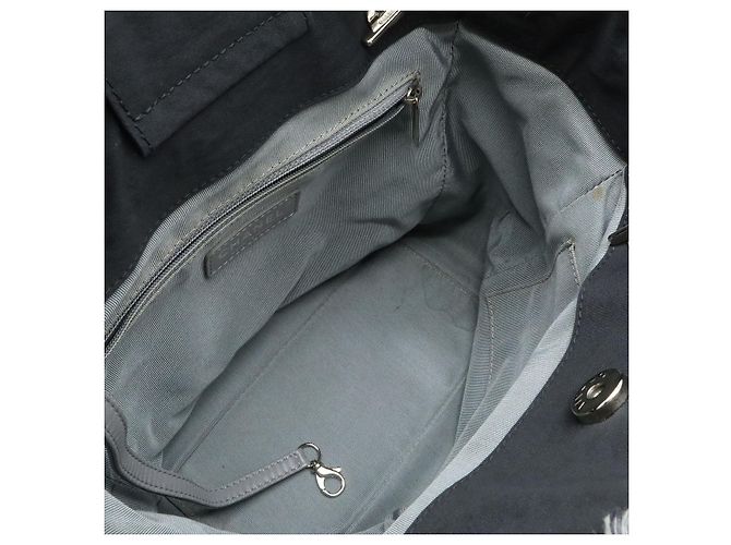 2.55 Chanel Schultertasche aus Nylon mit Fransen Schwarz - Ansicht 6