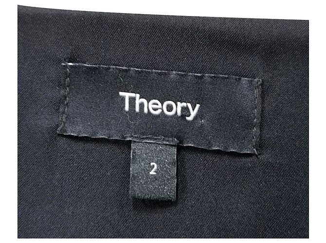 Theory Mini-Kleid aus schwarzem Polyester-Crêpe - Ansicht 3