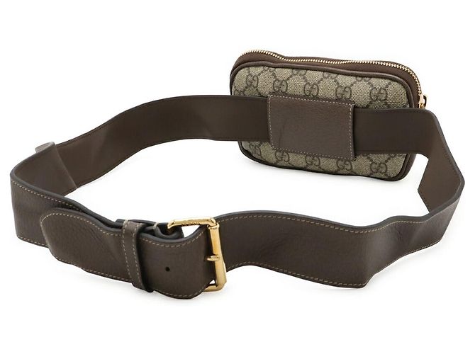Belt Bag Gucci Ophidia GG Supreme in PVC Rosso Beige Verde Marrone scuro - vista 2