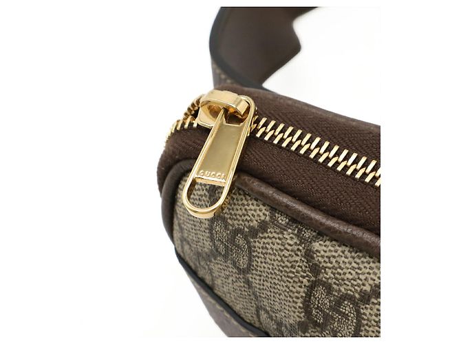 Belt Bag Gucci Ophidia GG Supreme in PVC Rosso Beige Verde Marrone scuro - vista 4