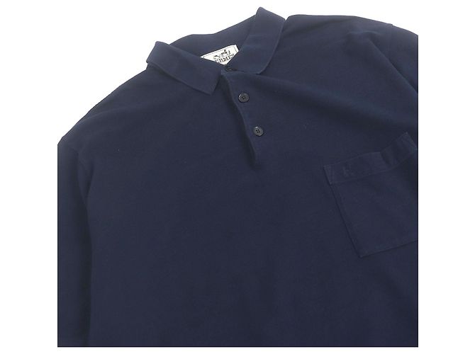 Camiseta Polo de Algodón Hermès Azul Azul marino - vista 2