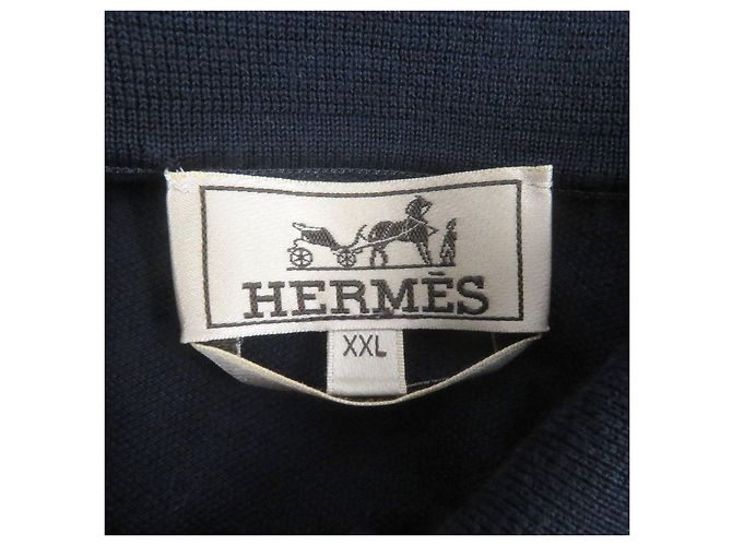 Camiseta Polo de Algodón Hermès Azul Azul marino - vista 6