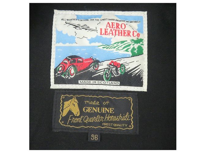 Autre Marque Abrigo de cuero de caballo Burnstormer Aero Leather Castaño Burdeos - vista 6