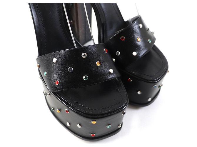 Sandali con tacco Louis Vuitton Monogram Nero - vista 8