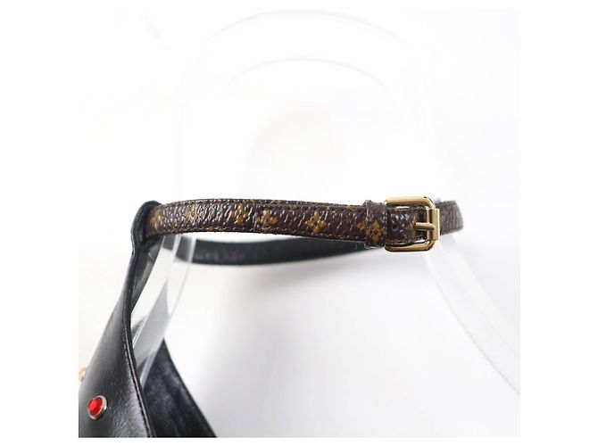 Sandali con tacco Louis Vuitton Monogram Nero - vista 9