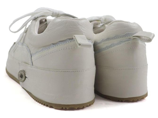 Dekonstruierte Leder-Sneaker von Loewe Weiß Hellblau - Ansicht 4